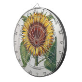 Zonnebloem Vintage Damask Flower Art Dartbord (Voorkant Rechts)