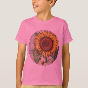 Zonnebloem Vintage Damask Flower Art T-shirt
