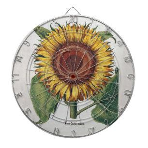 Zonnebloem Vintage Damast Bloem Kunst Dartbord