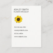 Zonnebloem Visitekaartje (Achterkant)