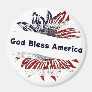 Zonnebloem vlag met aangepaste tekst magneet