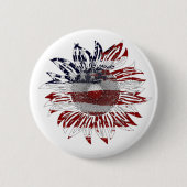 Zonnebloem vlag ronde button 5,7 cm (Voorkant)