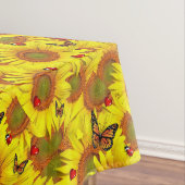 Zonnebloem vlinder lieveheersbeestje tafellaken (Voorbeeld)