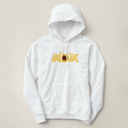 Zonnebloem vlinder mam hoodie (Design voorkant)