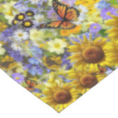 Zonnebloem vlinder tafelkleed (Gekanteld)