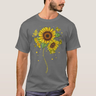 Zonnebloem-vlinderbloembol voor kinderkanker t-shirt