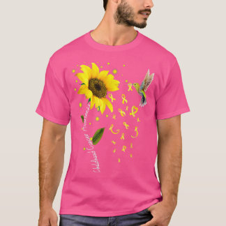 Zonnebloem - Vogelvogel - Kankerziekte - Voorlicht T-shirt