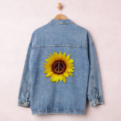 Zonnebloem Vrede Symbool Teken Anti-War Liefde Blo Denim Jacket (Hangar)