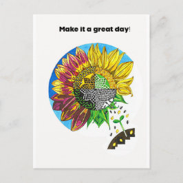 Zonnebloem Vreugde Briefkaart