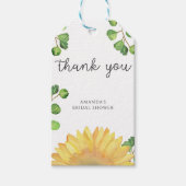 Zonnebloem vrijgezellenfeest bedankt cadeaulabel (Voorkant)