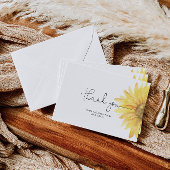 Zonnebloem vrijgezellenfeest dank je kaart