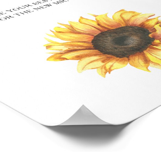 Zonnebloem vrijgezellenfeest Datum nacht ideeën sp Poster (Hoek)