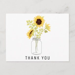 Zonnebloem Vrijgezellenfeest door Mail Dank u Briefkaart