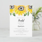 Zonnebloem Vrijgezellenfeest Elegant Script Waterv Kaart (Staand voorkant)