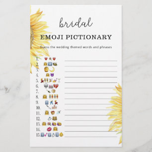 Zonnebloem vrijgezellenfeest emoji picoloog