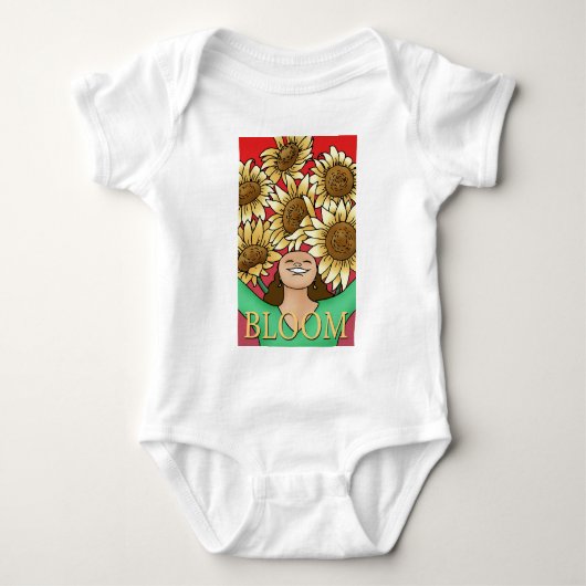 Zonnebloem Vrouw -- Bloei! Romper (Voorkant)