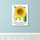 Zonnebloem Wall Art Canvas Bloem Vriend Gift (Insitu (Houten vloer))