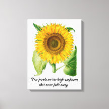 Zonnebloem Wall Art Canvas Bloem Vriend Gift