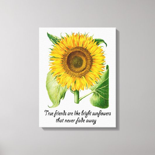 Zonnebloem Wall Art Canvas Bloem Vriend Gift Afdruk (Voorkant)