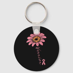 Zonnebloem Warrior Roze Lint Borstkanker Awaren Sleutelhanger
