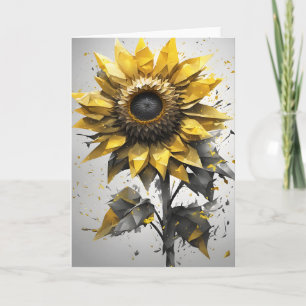 Zonnebloem - Watercolor bloemen Kaart