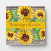 Zonnebloem Waterverf Aanmoedigingspagnaal Fotoplaat (Voorkant)