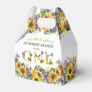 Zonnebloem Waterverf Birthday Favor Box Bedankdoosjes