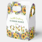 Zonnebloem Waterverf Birthday Favor Box Bedankdoosjes (Geopend)