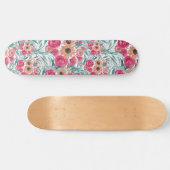 Zonnebloem Waterverf Floral Pattern Skateboard (Horizontaal)