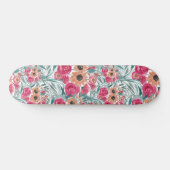 Zonnebloem Waterverf Floral Pattern Skateboard (Horizontaal)