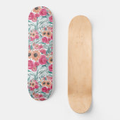 Zonnebloem Waterverf Floral Pattern Skateboard (Voorkant)