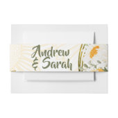 Zonnebloem Waterverf Floral Uitnodigingen Wikkel (Voorkant Voorbeeld)