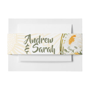 Zonnebloem Waterverf Floral Uitnodigingen Wikkel