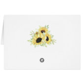Zonnebloem Waterverf Floral Weddenschap Dank je (Achterkant Horizontaal)