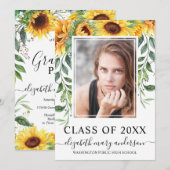 Zonnebloem Waterverf Fotogradatie Partij (Voorkant / Achterkant)