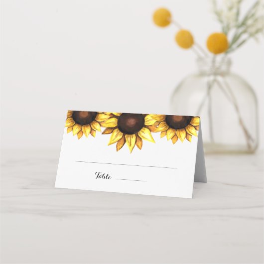 Zonnebloem Waterverf Geel Wit (Voorkant)