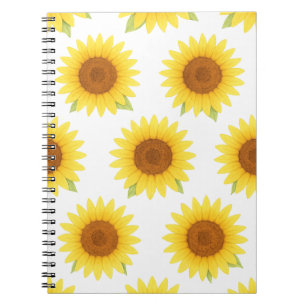 Zonnebloem Waterverf Patroon Notitieboek