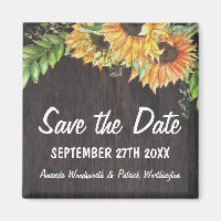 Zonnebloem Waterverf Rustiek Land Save the Date