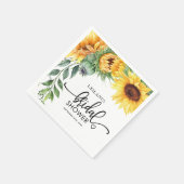 Zonnebloem Waterverf Vrijgezellenfeest Servet (Hoek)