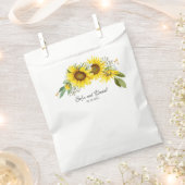 Zonnebloem waterverf wilde bloem bruiloft bedankzakje (Geknipt)