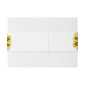 Zonnebloem waterverf wilde bloem bruiloft uitnodigingen wikkel (Achterkant Voorbeeld)