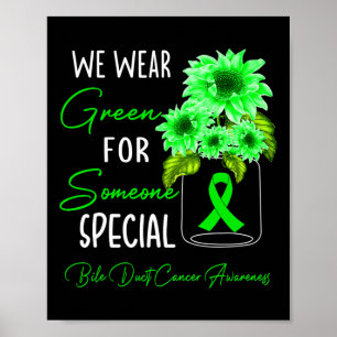 Zonnebloem We Draag Groen Galweg Kankerbewustzijn Poster
