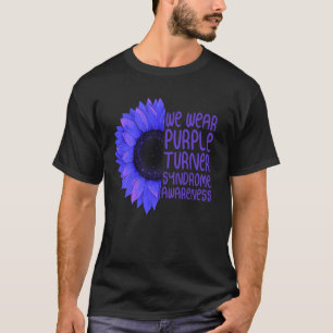 Zonnebloem We Draag het paarse Turner Syndrome Bew T-shirt