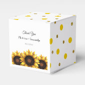 Zonnebloem Weddenschap Hartelijk dank Bedankdoosjes (Voorkant Zijde)