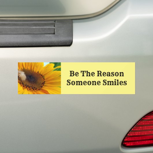 Zonnebloem - Wees de reden dat iemand glimlacht Bumpersticker (Op auto)