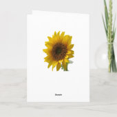 Zonnebloem wenskaart voor haar kaart (Achterkant)