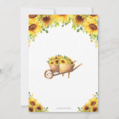 Zonnebloem Wielbarrow Land Vrijgezellenfeest Kaart (Achterkant)