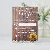 Zonnebloem Wijn Barrel Rustieke Bruiloft RSVP (Staand voorkant)