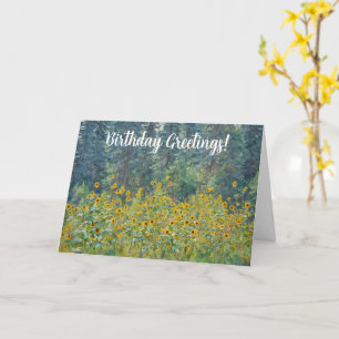Zonnebloem Wild Art Verjaardag Kaart