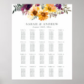 Zonnebloem Wildbloem Bloemen Bruiloft Zitkaarten Poster (Voorkant)